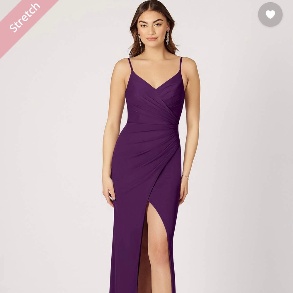 Azazie Bridesmaid Dress Size 4 Grape Purple